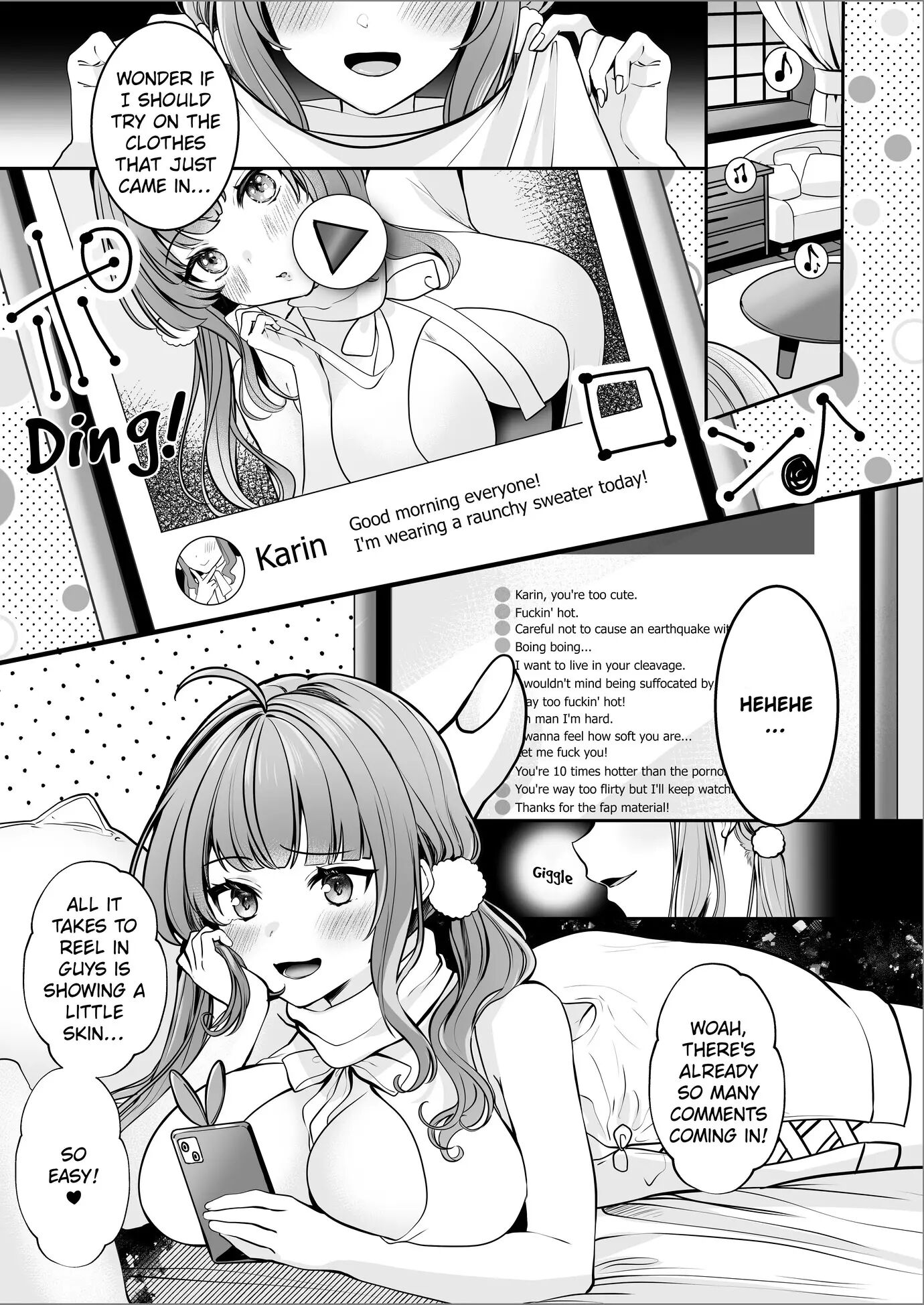 Erotic Influencer Karin: Today, I'll Be Getting Fucked By My Subscribers Chapter 1000 Page 2